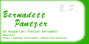 bernadett pantzer business card